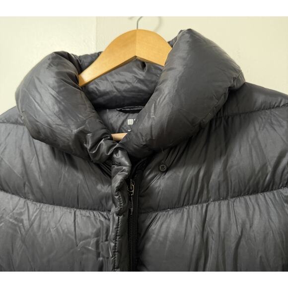 Uniqlo Womens Shawl Collar Long Down Puffer Jacket Size M Lightweight Packable - Picture 5 of 9
